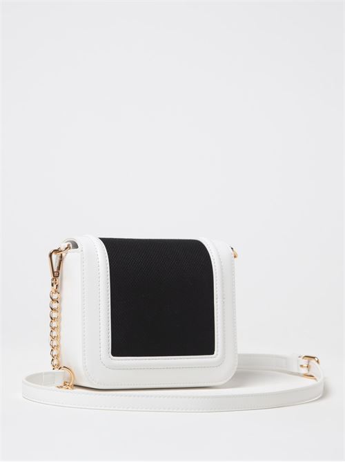 BORSA CANVAS NERO+PU BIANCO LOVE MOSCHINO | JC4283PP0MKX1/00A